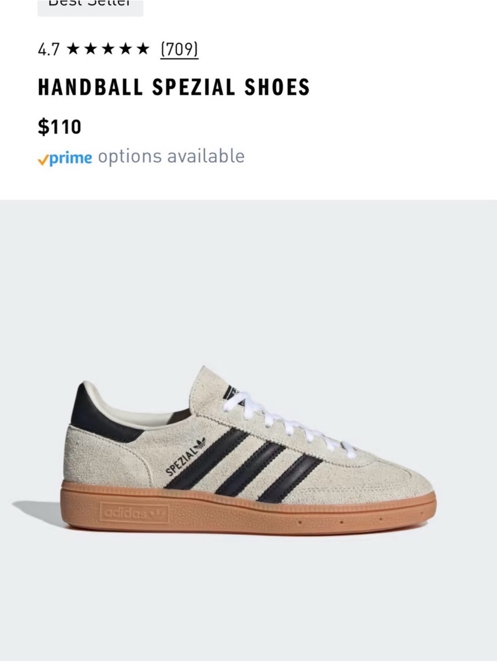 adidas Handball Spezial Suede Sneakers - White, Black, Gum